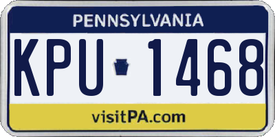 PA license plate KPU1468