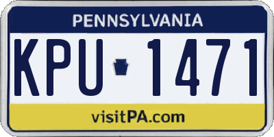 PA license plate KPU1471