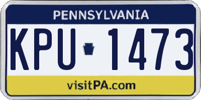 PA license plate KPU1473