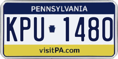 PA license plate KPU1480