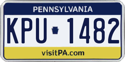 PA license plate KPU1482