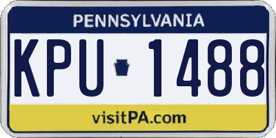 PA license plate KPU1488