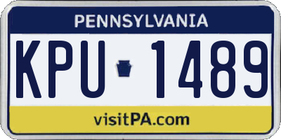 PA license plate KPU1489
