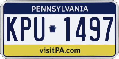 PA license plate KPU1497
