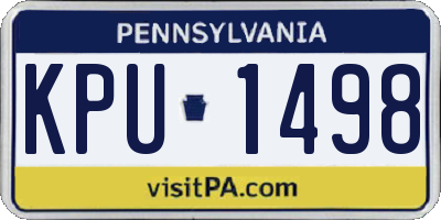 PA license plate KPU1498