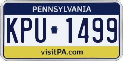 PA license plate KPU1499