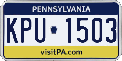 PA license plate KPU1503