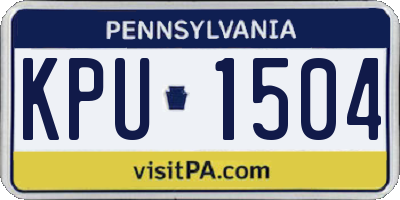 PA license plate KPU1504