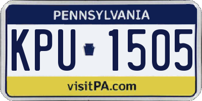 PA license plate KPU1505