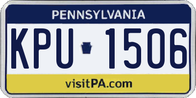 PA license plate KPU1506