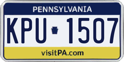 PA license plate KPU1507