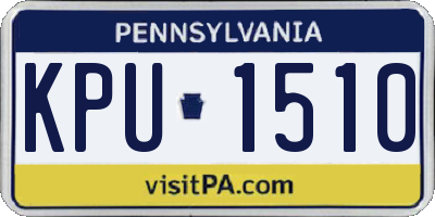 PA license plate KPU1510