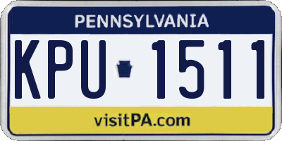 PA license plate KPU1511