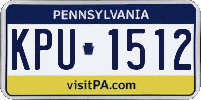 PA license plate KPU1512