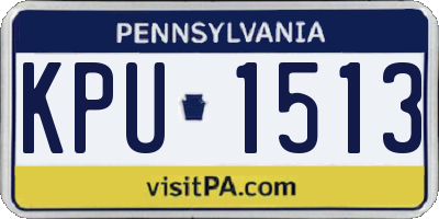PA license plate KPU1513