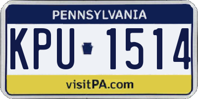 PA license plate KPU1514