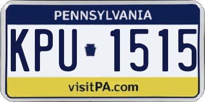 PA license plate KPU1515