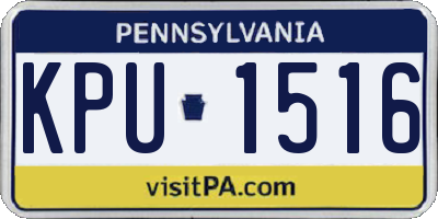 PA license plate KPU1516