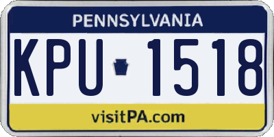 PA license plate KPU1518