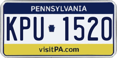 PA license plate KPU1520