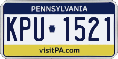 PA license plate KPU1521