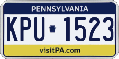 PA license plate KPU1523
