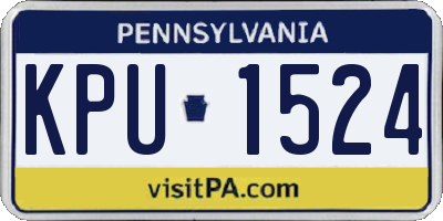 PA license plate KPU1524