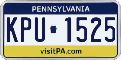 PA license plate KPU1525
