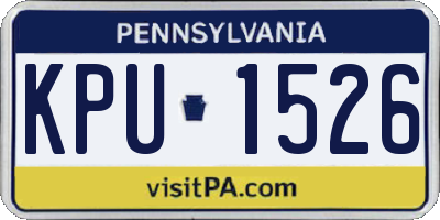 PA license plate KPU1526