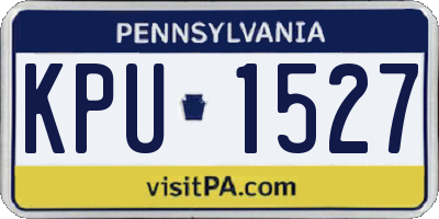 PA license plate KPU1527