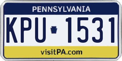 PA license plate KPU1531