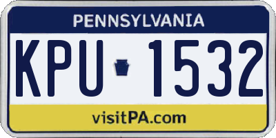 PA license plate KPU1532