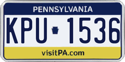 PA license plate KPU1536