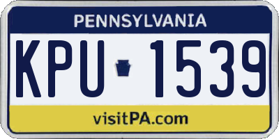 PA license plate KPU1539