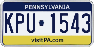 PA license plate KPU1543
