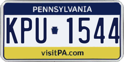 PA license plate KPU1544