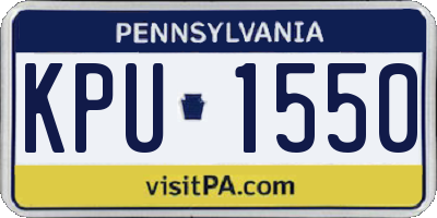 PA license plate KPU1550