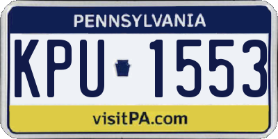 PA license plate KPU1553