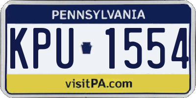 PA license plate KPU1554