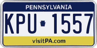 PA license plate KPU1557