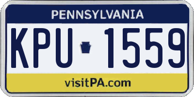 PA license plate KPU1559