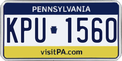 PA license plate KPU1560
