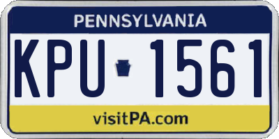 PA license plate KPU1561