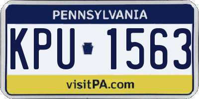 PA license plate KPU1563
