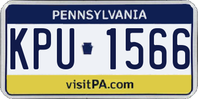 PA license plate KPU1566