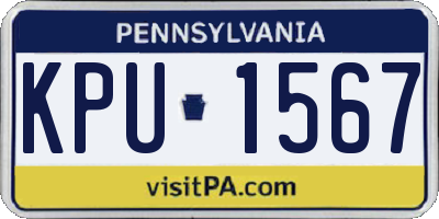 PA license plate KPU1567