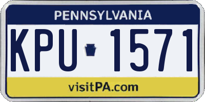 PA license plate KPU1571