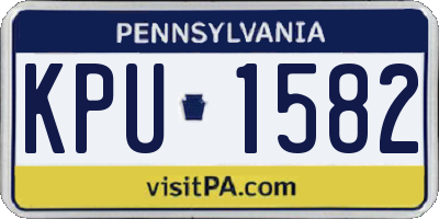 PA license plate KPU1582
