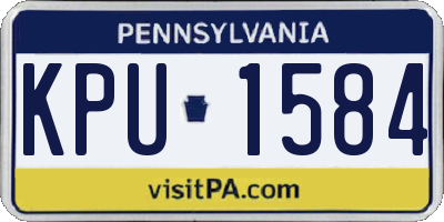 PA license plate KPU1584