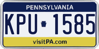 PA license plate KPU1585